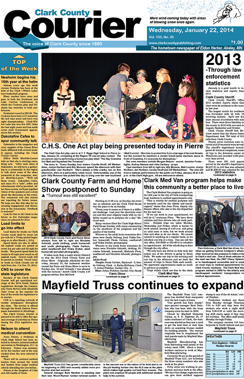 1-22 Clark Courier front page