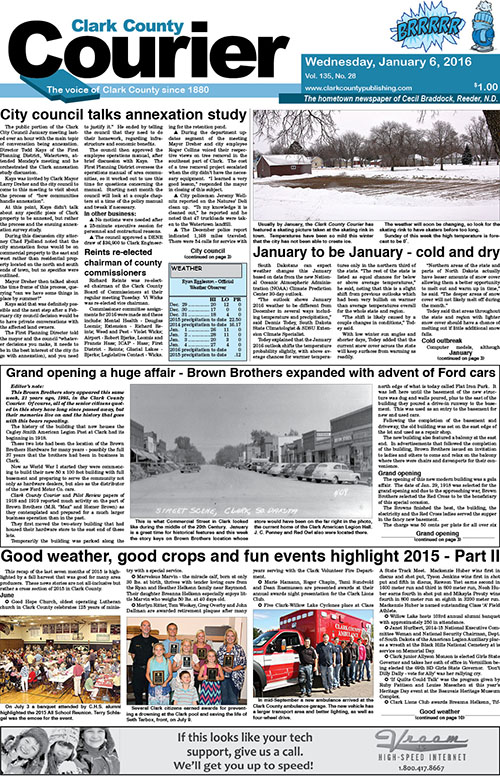 1-6 Clark Courier front page