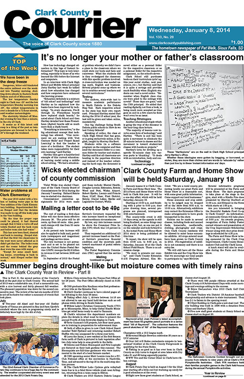 1-8 Clark Courier front page