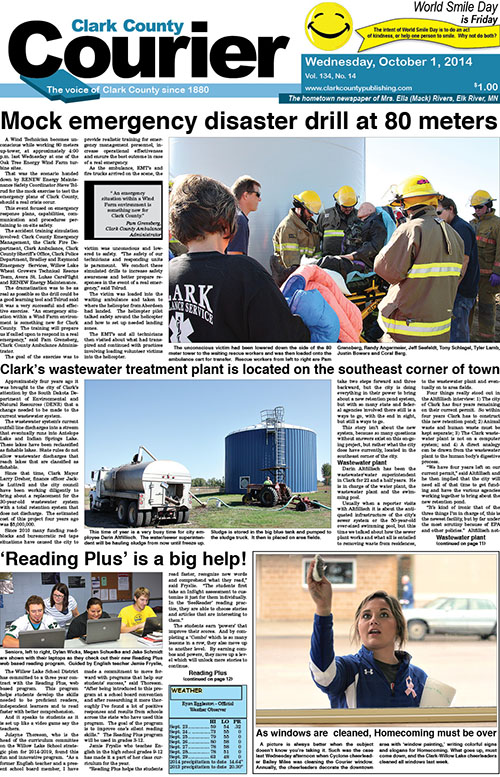 10-1 Clark Courier front page