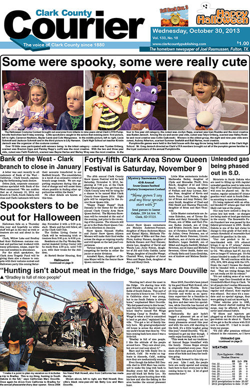 10-30 Clark Courier front page