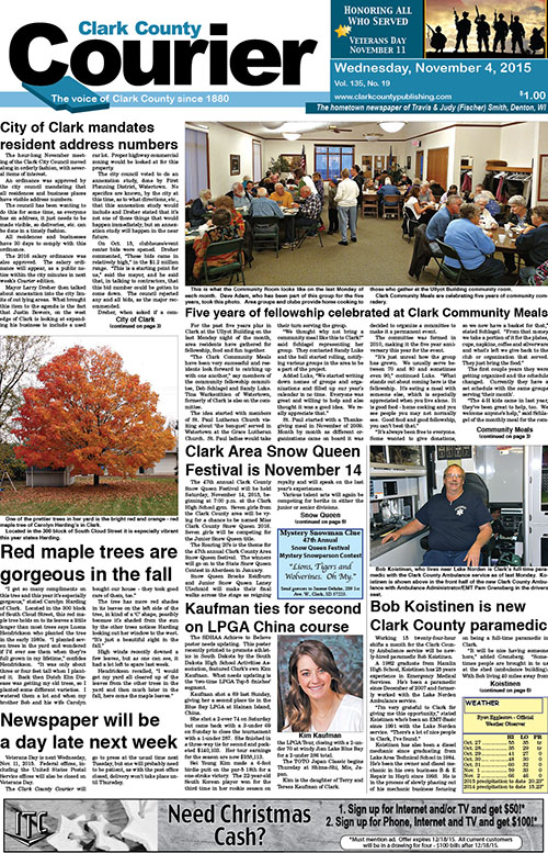 11-4 Clark Courier front page