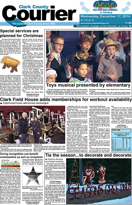 12-17 Clark Courier front page