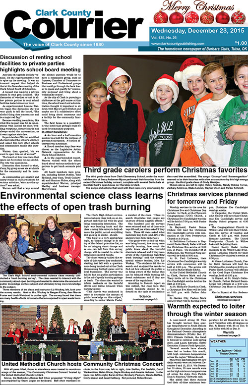 12-23 Clark Courier front page