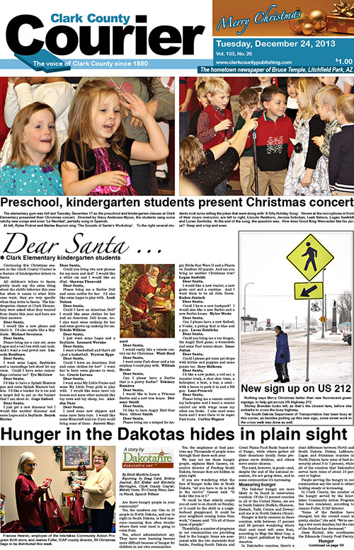 12-24 Clark Courier front page