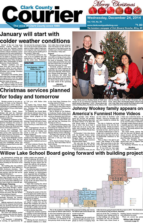 12-24 Clark Courier front page