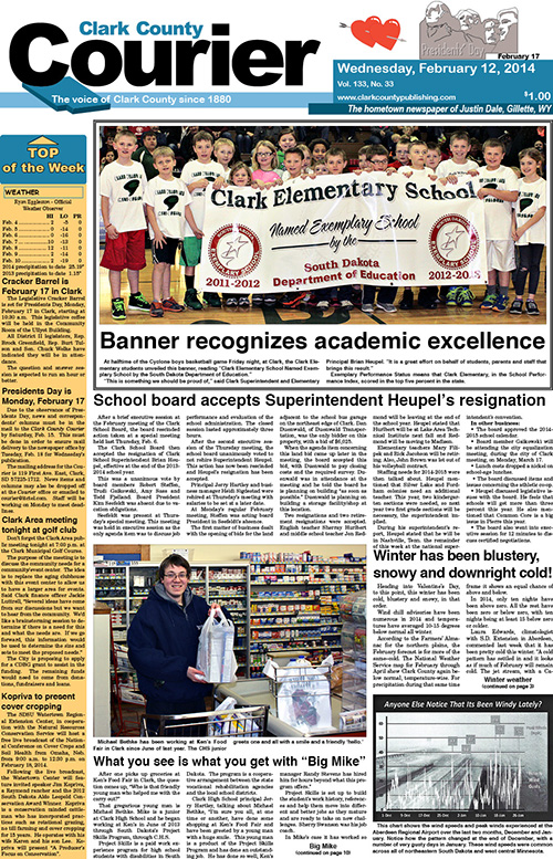 2-12 Clark Courier Front page