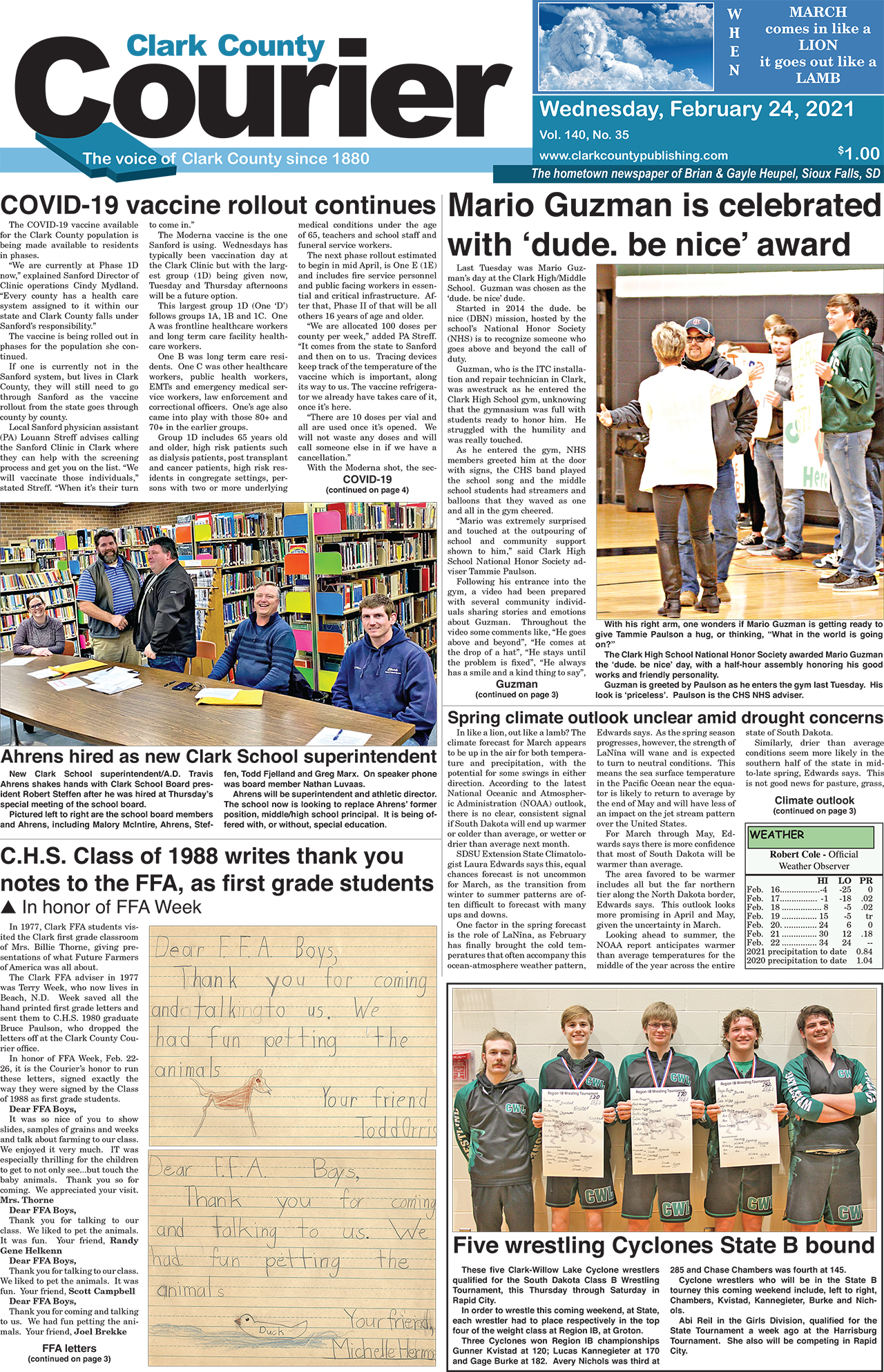 2-24 Clark Courier front page