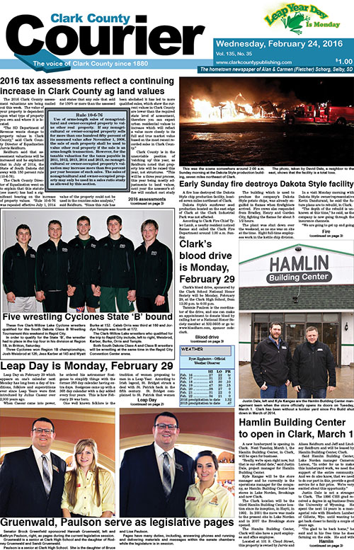 2-24 Clark Courier front page