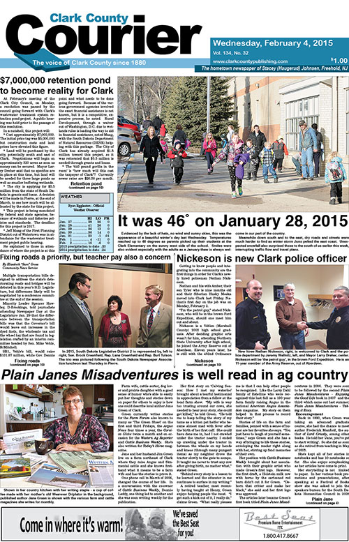 2-4 Clark Courier front page