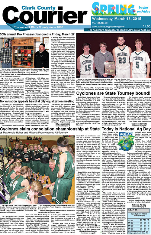 3-18 Clark Courier front page