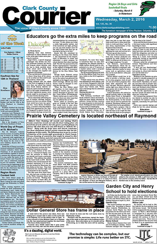 3-2 Clark Courier front page