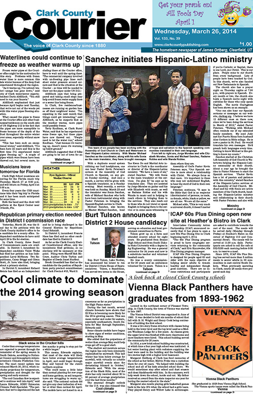 3-26 Clark Courier front page