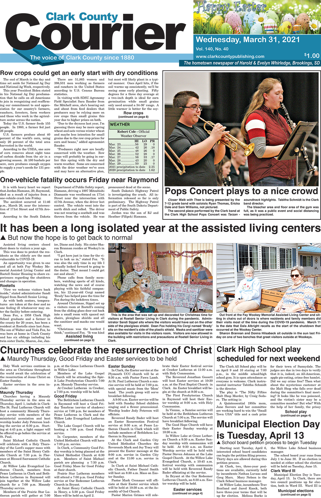 3-31-21 Courier front page