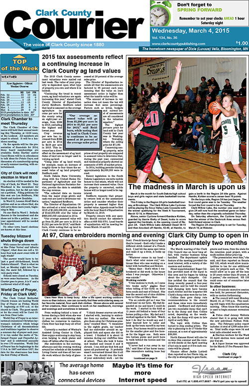 3-4 Clark Courier front page