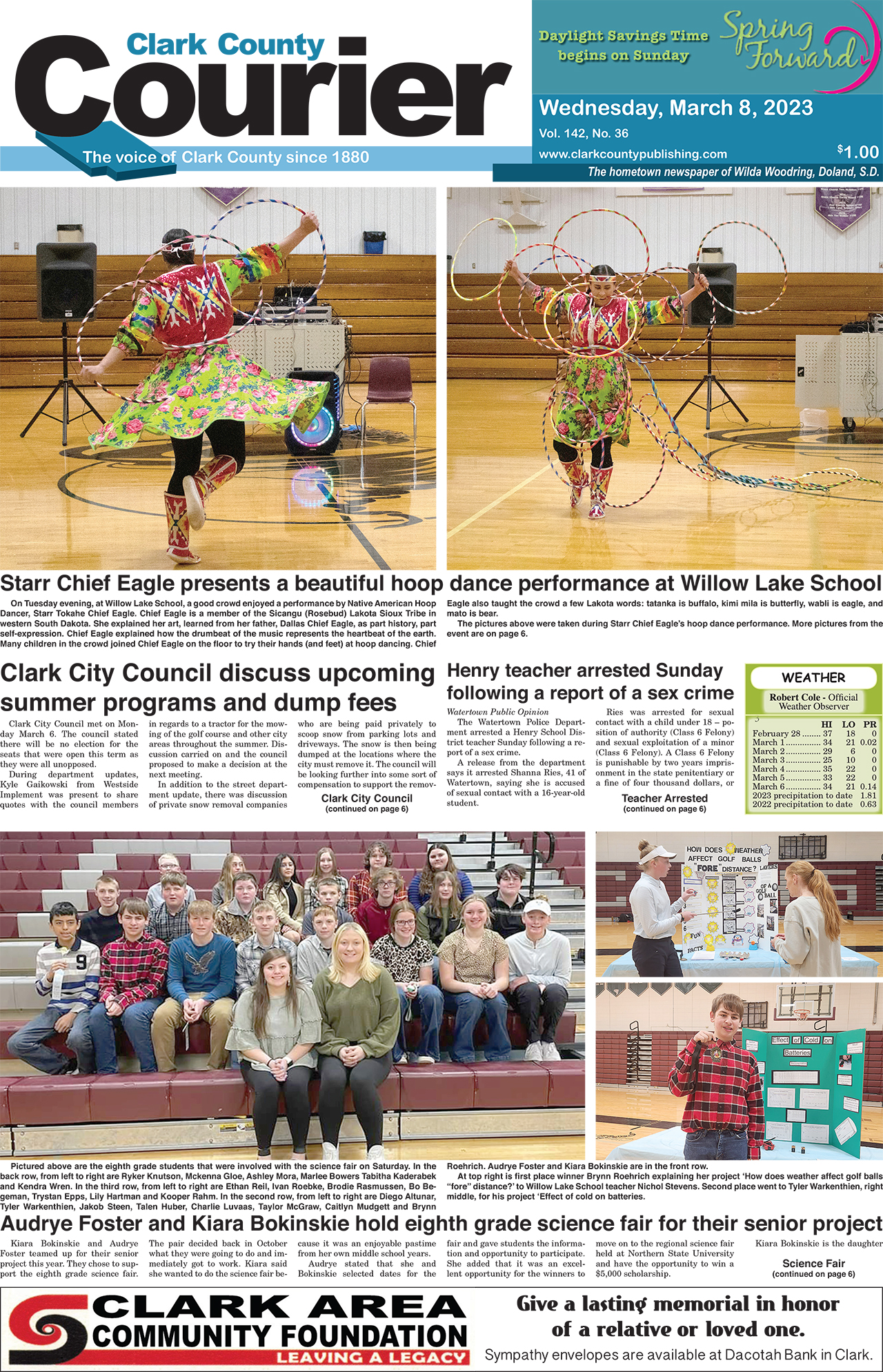 3-8-23 Courier front page