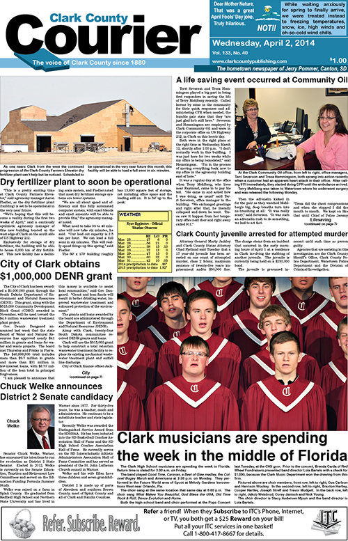 4-2 Clark Courier front page