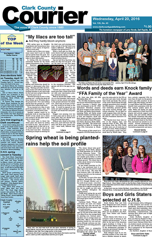 4-20 Clark Courier front page