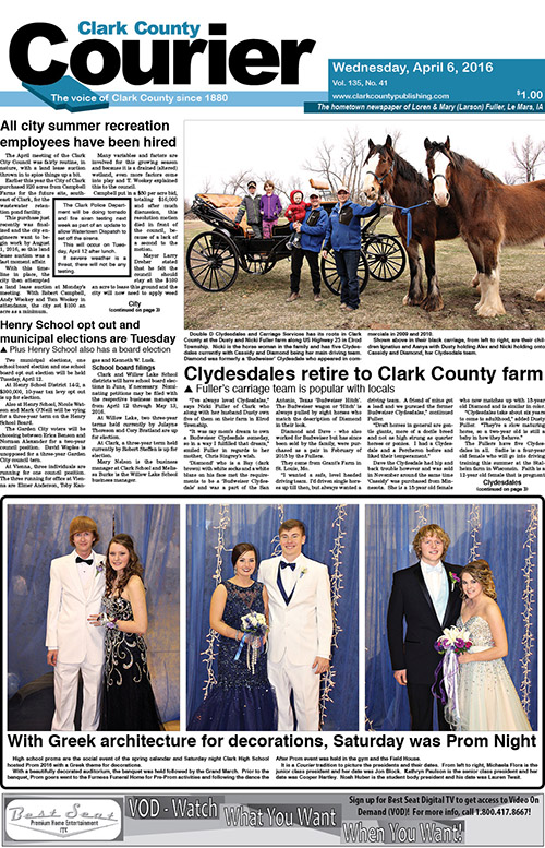 4-6 Clark Courier front page