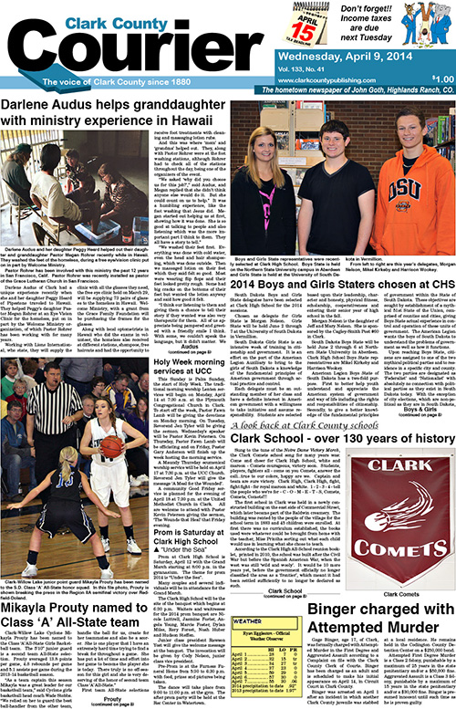 4-9 Clark Courier front page