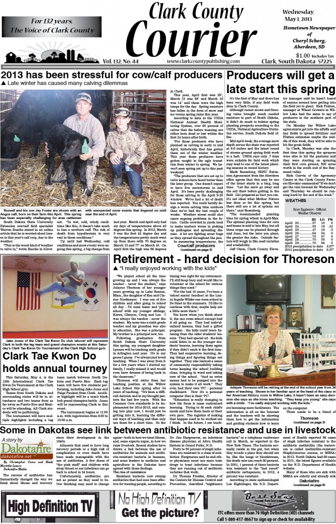 5-1 Clark Courier front page