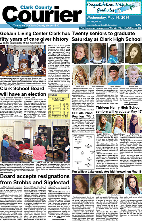 5-14 Clark Courier front page