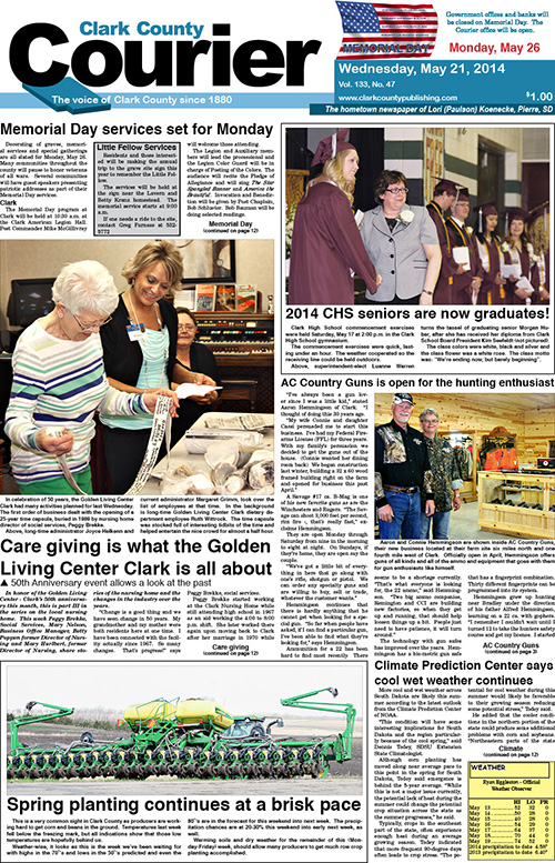 5-21 Clark Courier front page