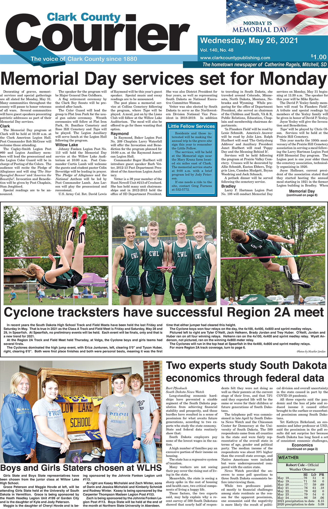 5-26 Clark Courier front page