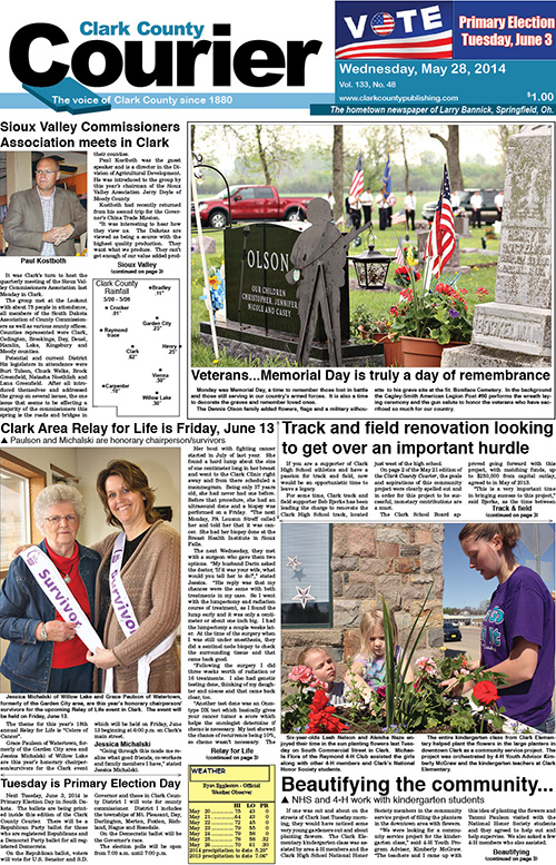 5-28 Clark Courier front page