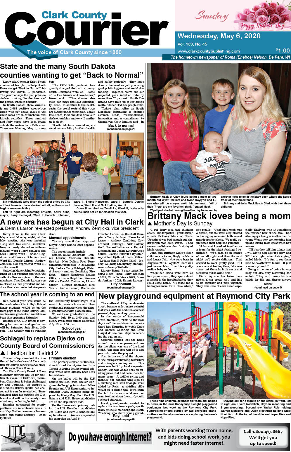 5-6 Clark Courier front page