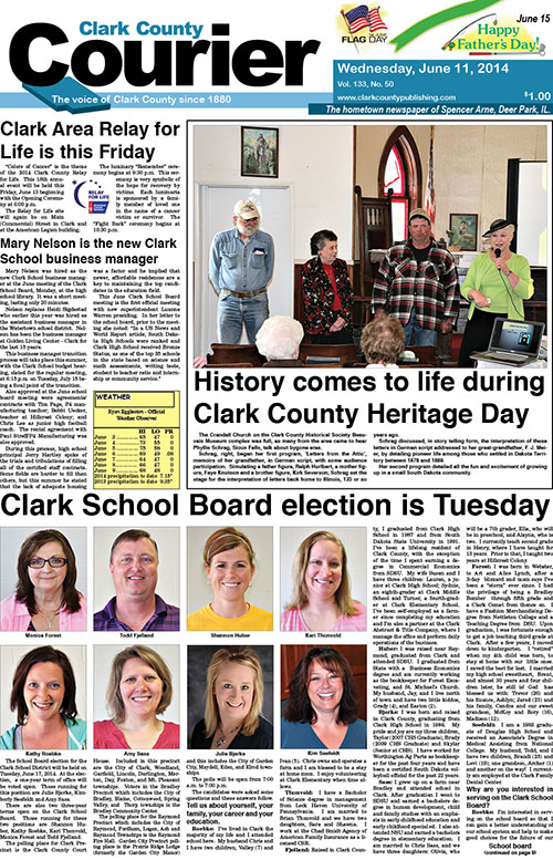 6-11 Clark Courier front page