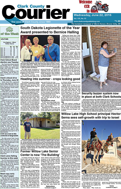 6-22 Clark Courier front page