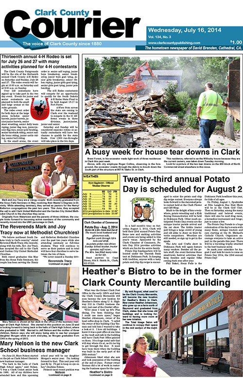 7-16 Clark Courier front page