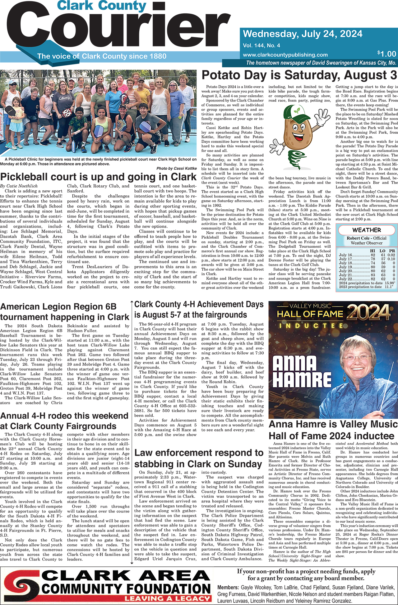 7-24-24 courier front page