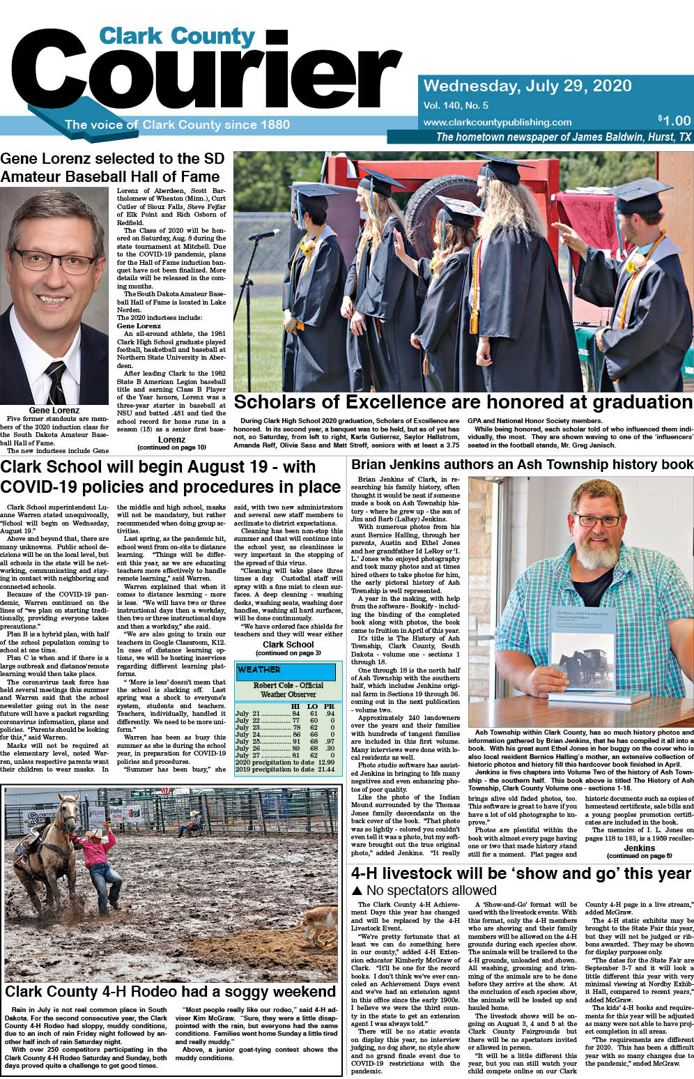 7-29 Clark Courier front page