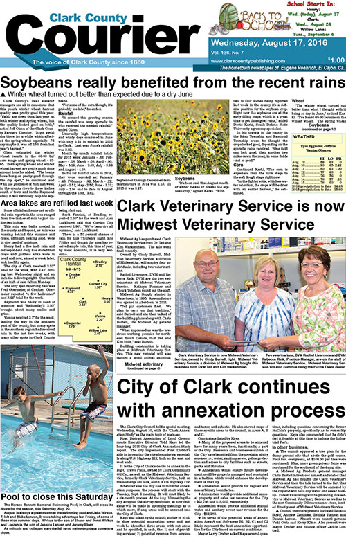 8-17 Clark Courier front page