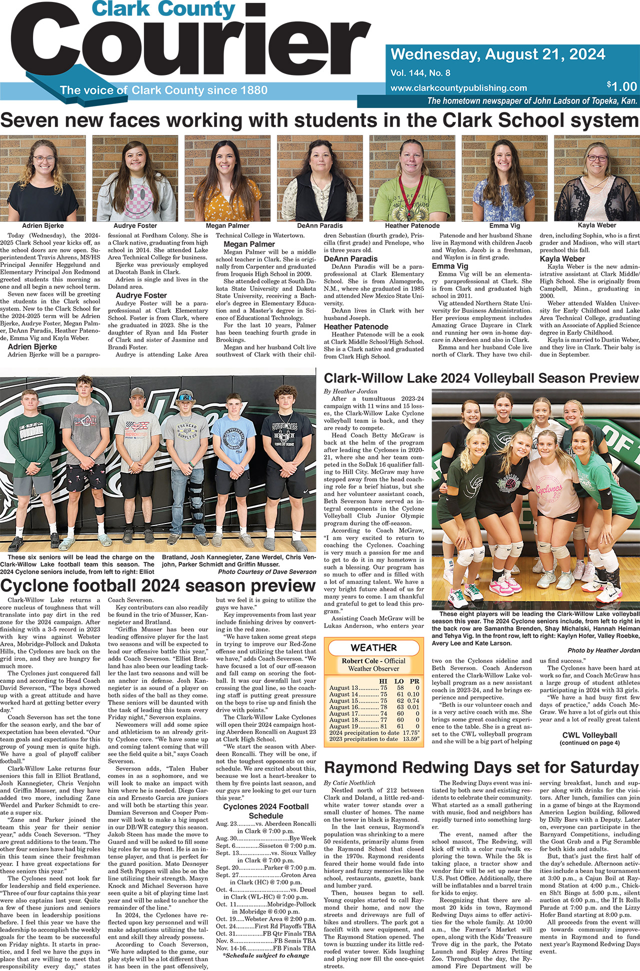 8-21-24 courier front page