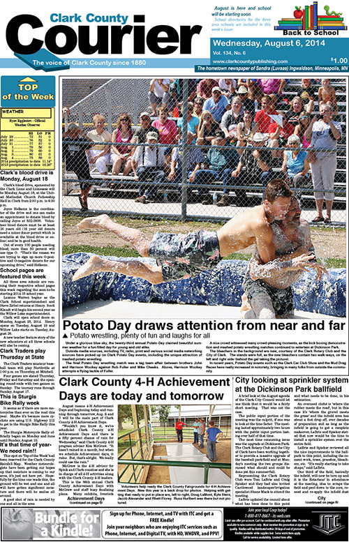 8-6 Clark Courier front page